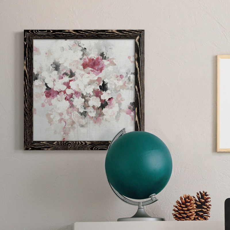 " FLORAL MUSE IV V1 ", 17" H x 17" W x 1" D, Black