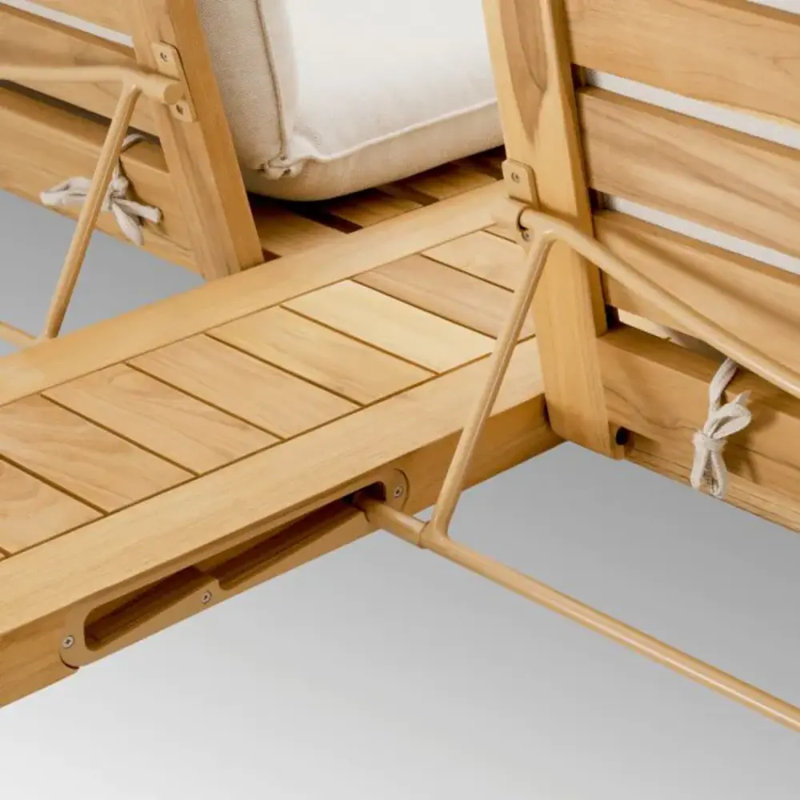 Weston Outdoor Teak Chaise Lounge