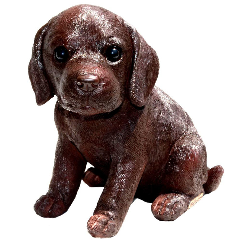 Statue chiot labrador, Fudge - chocolat
