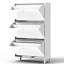 Armoire à chaussures autoportante entièrement en acier, 3 tiroirs, - Armoire de rangement blanche au design économe en espace