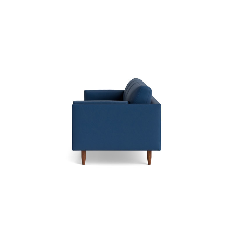 Skinny Fat Leather Sofa (95"), Leather - Deep Blue