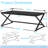 70.8" Computer Desk, Farmhouse Home Writing Desk, Industrial Wood Metal Legs Office Desk for Work Study, Vintage Minimalist Laptop Executive Workstation PC Gaming Table in Bedroom-1156509997