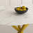 Elegant Round Dining Table with Adjustable Length and Robust Carbon Steel X-Base for Modern Durability and Versatility