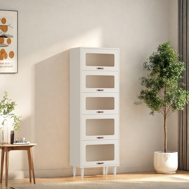 Rabehi, (5 tablettes) H 70 po x l 23,6 po x P 13,7 po, Blanc