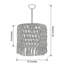 Lustre tambour Macrame - lustre réglable 1 lumière Boho pour chambre à coucher et entrée
