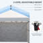 Outsunny 10' x 10' Pop Up Canopy Tent with 3 Sidewalls, Leg Weight Bags and Carry Bag, Height Adjustable, Instant Party Tent Event Shelter Gazebo for Garden, Patio, Cream-98253427