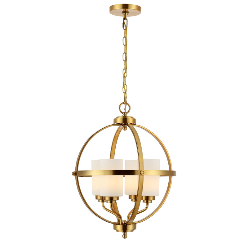 Cannady 4 - Light Dimmable Globe Chandelier, Gold