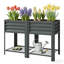 Boîte à fleurs pour patio, boîte à fleurs surélevée pour l'extérieur, lit surélevé pour jardin-126622217