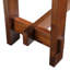 Table de salon de style Mid-Century en bois massif et cannelé. Console de 52 po en cerisier pour décorer les pieds en pin. Tiroirs cannelés,-1241685416