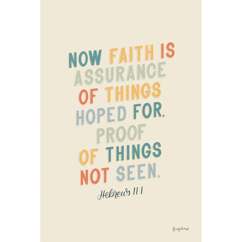 «Bible Saying V» par Becky Thorns - reproduction d'art sur toile tendue, H 36 po x l 24 po, Toile tendue, Non