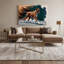 «Dogs Boxer», art mural sur toile noire-611404620