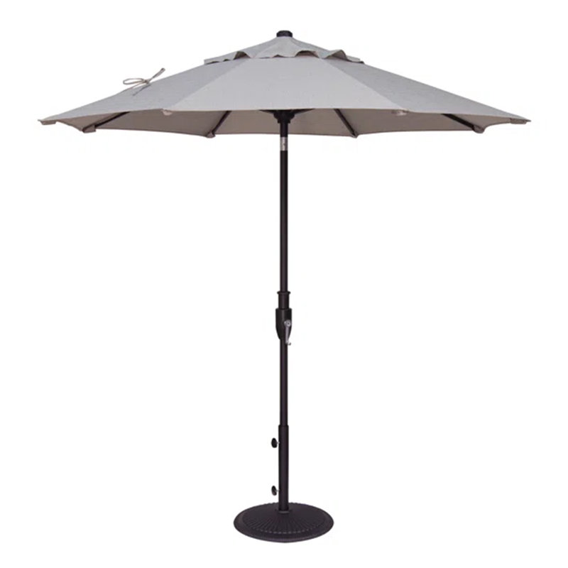 Parasol de marché Glide Tilt Octagon, H 93,1 po x l 87,9 po x P 87,9 po, Argent argent