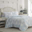 Laura Ashley Kenna Cotton Reversible Blue Quilt Set-1043393382