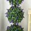 110cm Faux Flowering Topiary in Pot