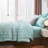  5-Piece Twin Size Metallic Geometric Comforter Set, Modern Sliver Foil Chevron Bedding on Blue, All-Season Microfiber Bed in a Bag with Sheets and Pillow Shams-113728236-113728244