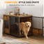 Mobilier de caisse en bois pour chien, grand chenil avec plateau de rangement, cage intérieure pour animal