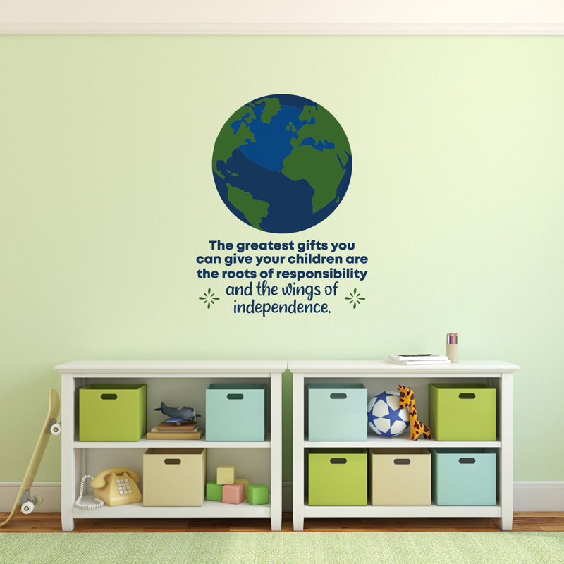 Adhésif décoratif terre en vinyle Independence World, H 40 po x l 35 po