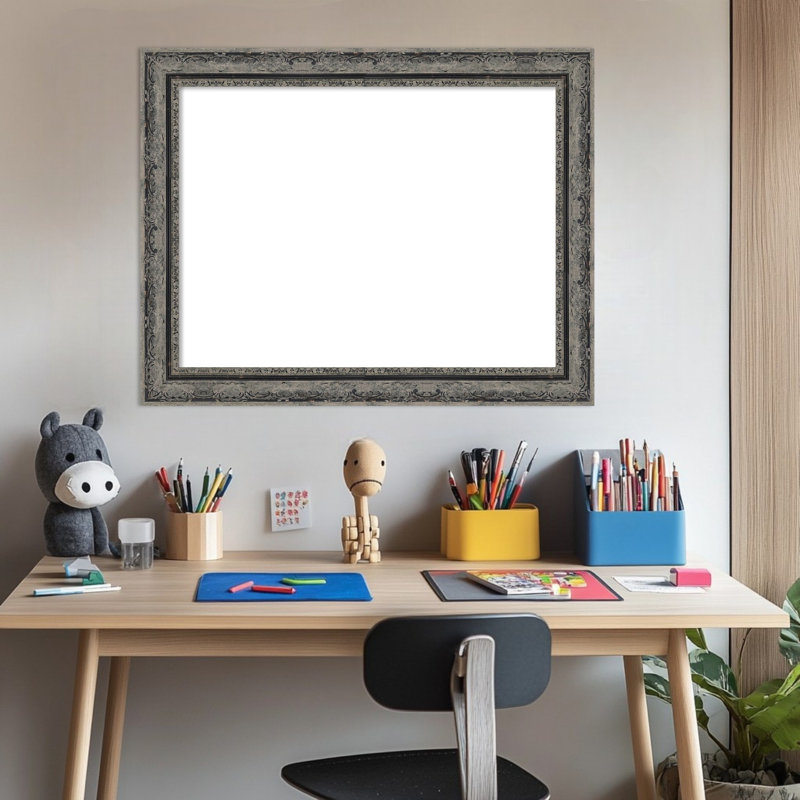 Tableau magnétique filigrane noir mat effaçable à sec, tableaux d'organisation, H 22 po x l 28 po