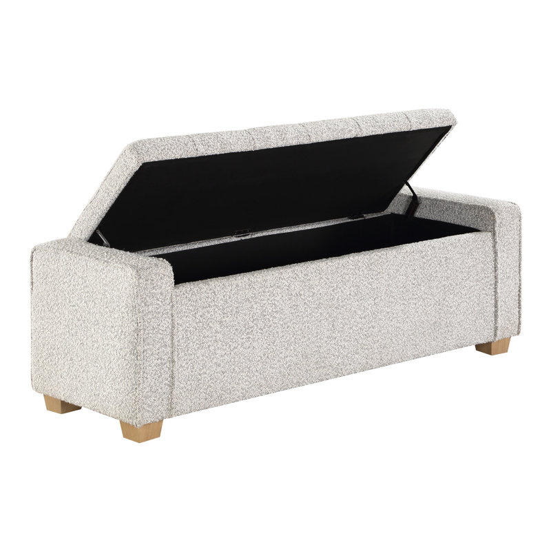 Banc de rangement rembourré Schlueter, Sel / poivre