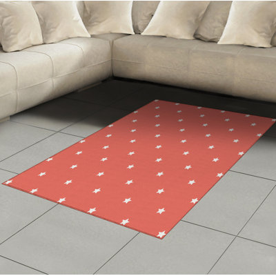 Coral High Density Long Fiber Poly Threads Decorative Area Rug Carpet