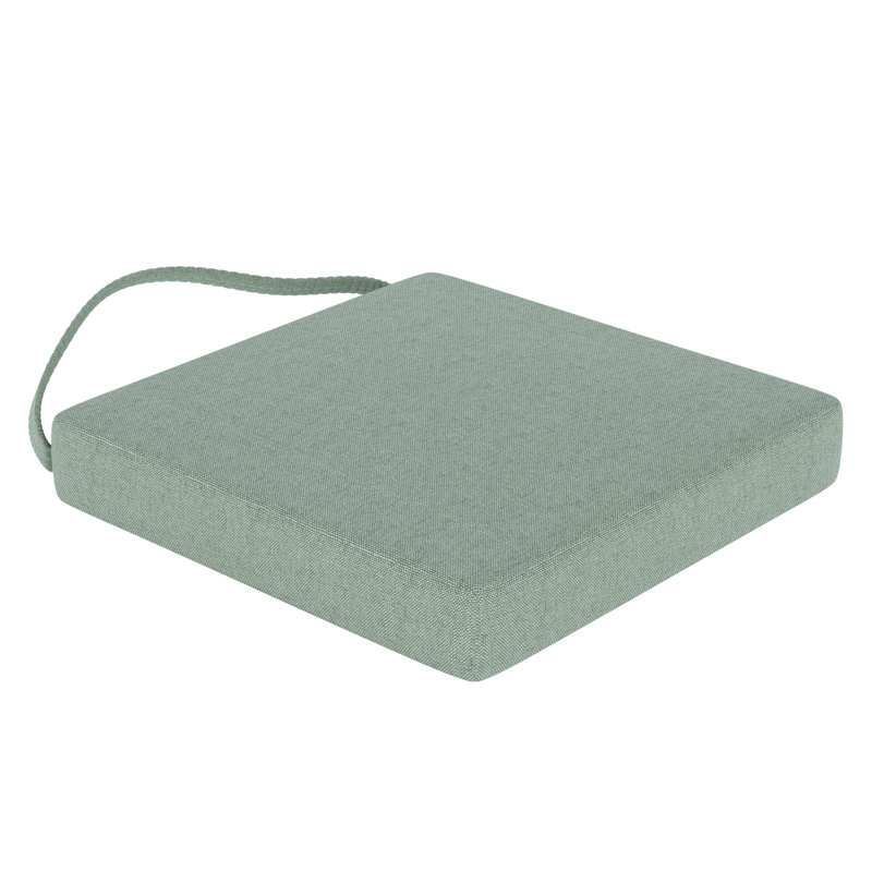 Sunbrella® Indoor/Outdoor Dining Chair Cushion, Canvas Spa Sunbrella® Canvas