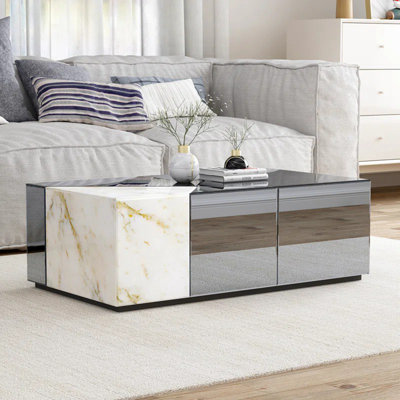 Table basse à miroir moderne