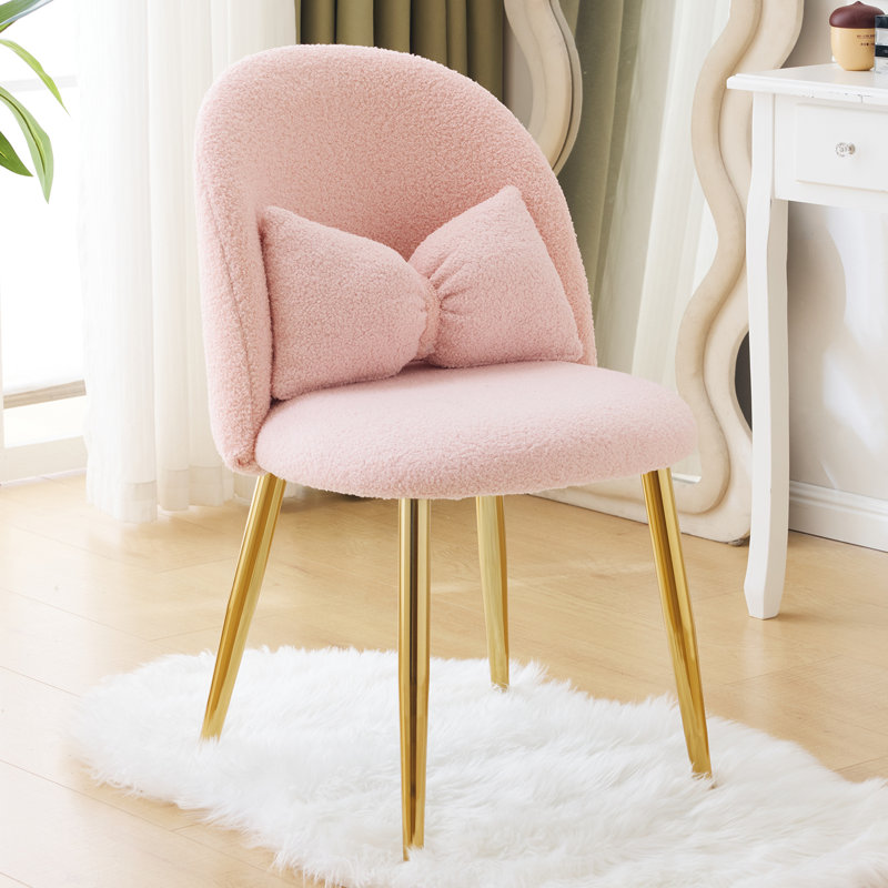 Winao 21.26'' W Make-Up Chair, Blush