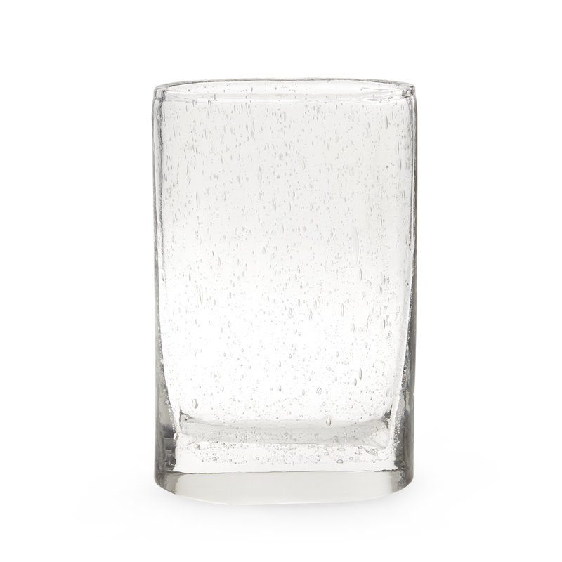 Matteo Handmade Glass Table Vase, 12" H x 7.5" W x 4" D