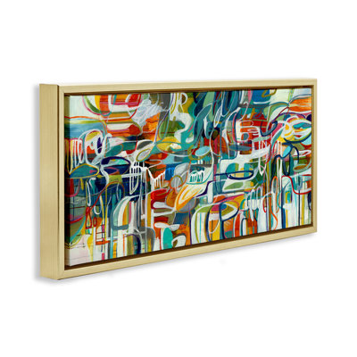 Chaotic Doodle Shapes  Canvas Wall Art by Lisa Ridgers