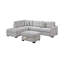 Canapé modulaire rembourré en L avec repose-pieds-519411733