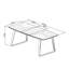 Airius Extendable Metal Base Dining Table-274750601-274750602