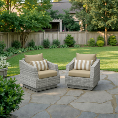 Fionnula Patio Chair With Sunbrella Cushion Covers