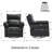 34.5" W Faux Leather Swivel Glider Power Recliner-156147351