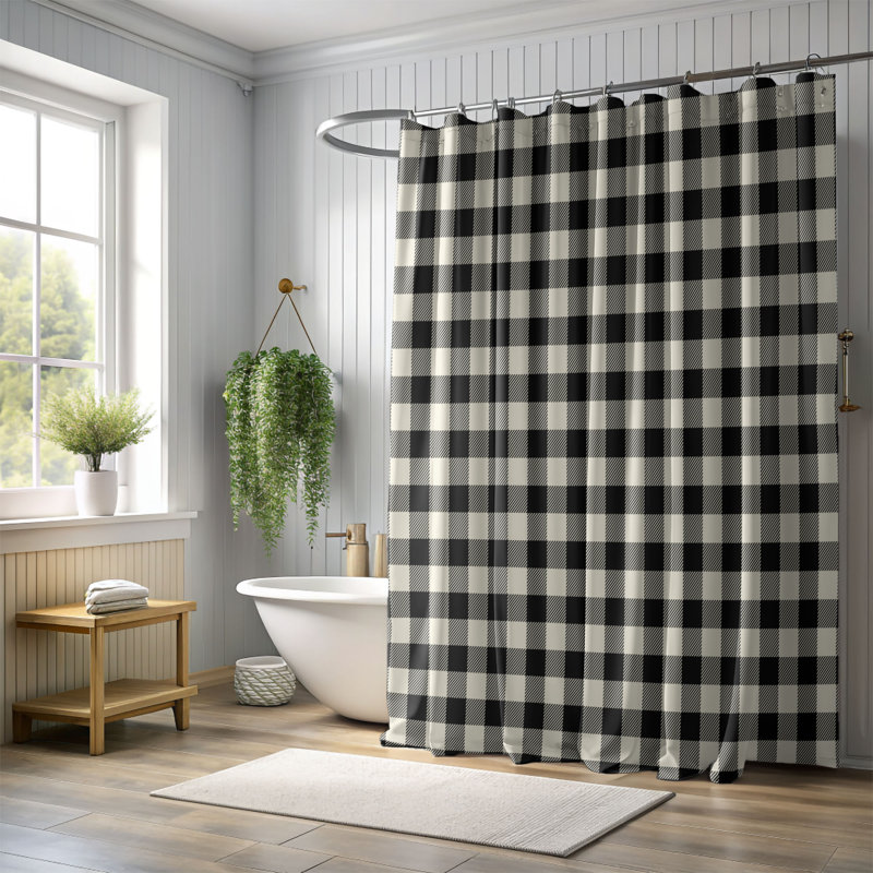 Rideau de douche Ivory Stripes - Premium, H 74 po x l 71 po