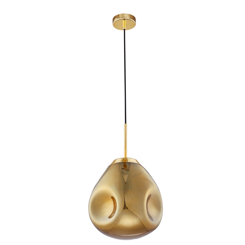 1 - Light Teardrop Pendant, Gold