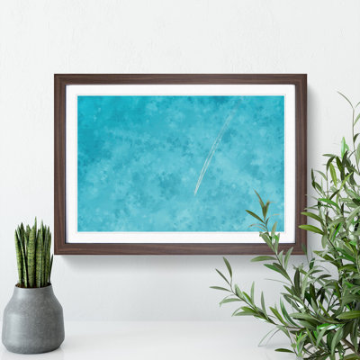 Airplane Trail In The Sky - Single Picture Frame Painting on MDF