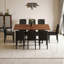 Ensemble de table de salle à manger 71 po x 35,4 po avec rangement et 8 chaises en polyuréthane-832685694