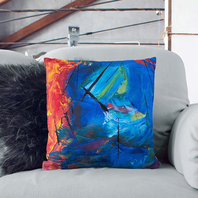 Abstract Square Throw Cushion