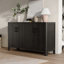 Armoire d'appoint Shmuel avec 4 portes et pieds en bois massif-800749496
