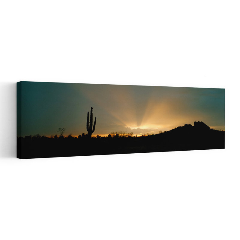 Desert Sun Beams Near Phoenix Arizona USA by Collezione Panoramica - Wrapped Canvas Panoramic Print, 50.8 cm H x 152.4 cm W