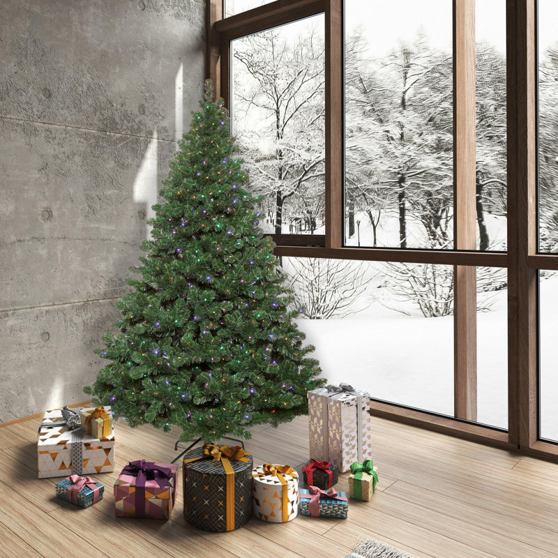 Sapin de Noël artificiel Oregon, H 6,5 pi, Illuminée