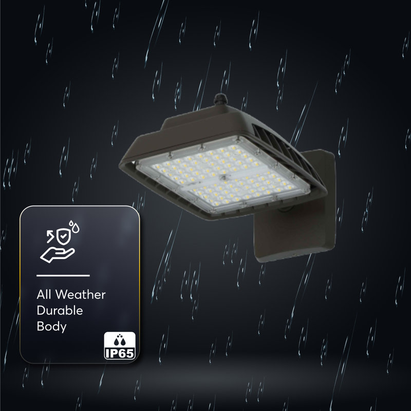  Projecteur d'extérieur à DEL Guardian, 8 640 lumens, 4 000 K, 64 W, crépuscule à l'aube, intensité variable 0 à 10 V, applique murale pour l'extérieur, bronze