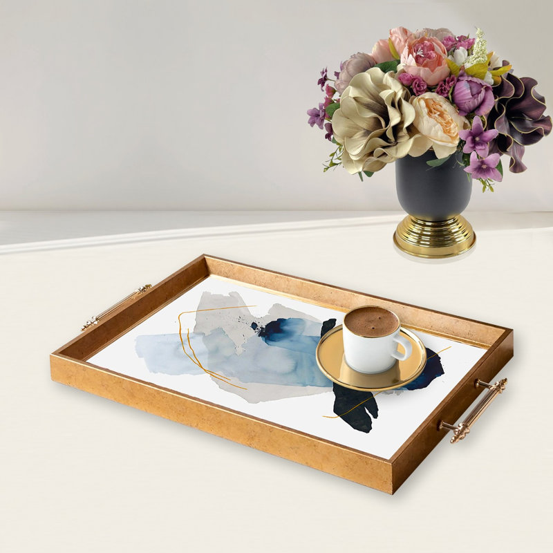 Elegant Glass Tray, 19.7 x 11.4 x 1.4 inches | 100% Durable Glass Construction | Easy to Clean with Damp Cloth | Ideal for Serving, Decorative Display, and Organizing | Stylish Addition to Home Décor