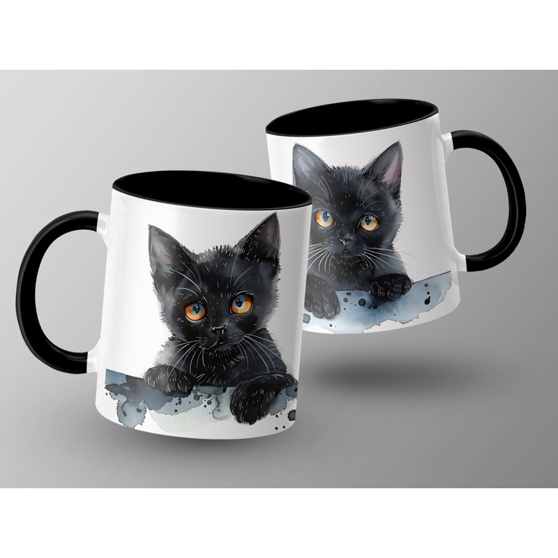 Ceramic Coffee Mug, Black, 2