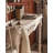 Shabby Chic Solid Wood Console Table, Scroll Floral Carved 2-Tier Open Storage Entryway Sofa Table