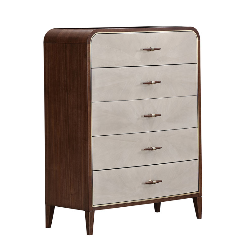 Commode 5 tiroirs Houston - Noyer