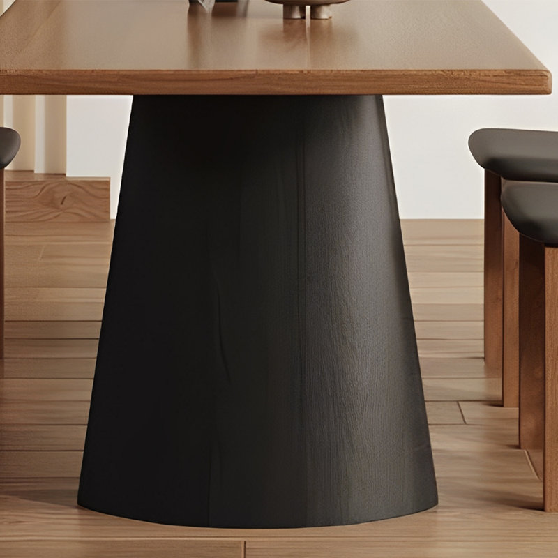 Nardulli Pine Solid Wood Top Metal Base Dining Table, 29.52"H x 70.86"L x 31.49"W