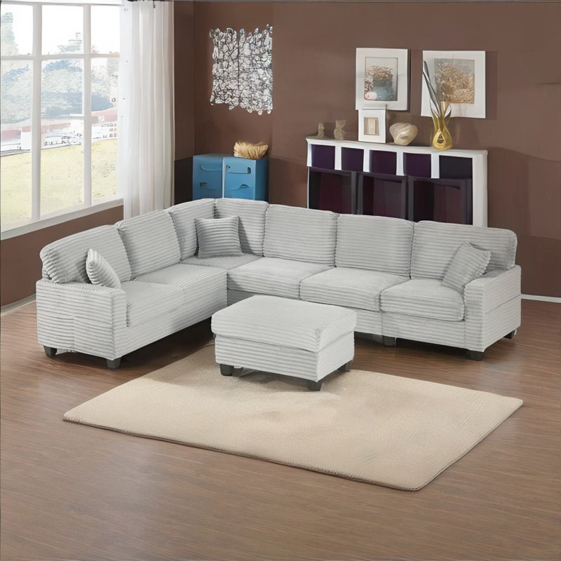 U-shaped Sectional Sofa, Gray