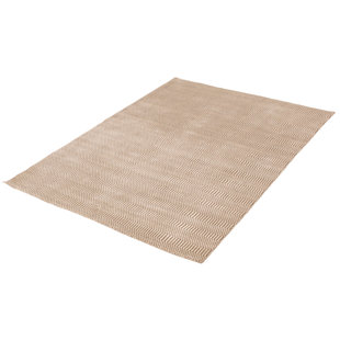 SantaAna Southwestern Handmade Handwoven Wool Taupe Area Rug