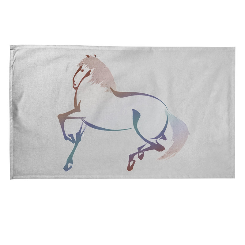 Tea Towel Kitchen Towel, Poly Twill, Red/Blue